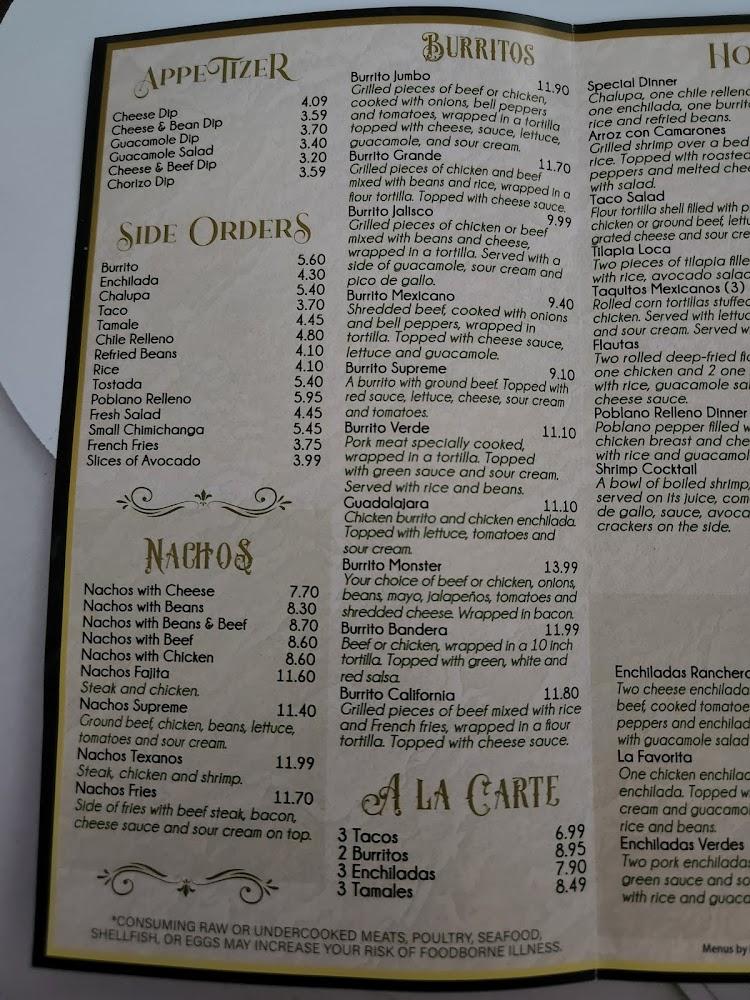 El Agave Mexican Restaurant Menu image 2